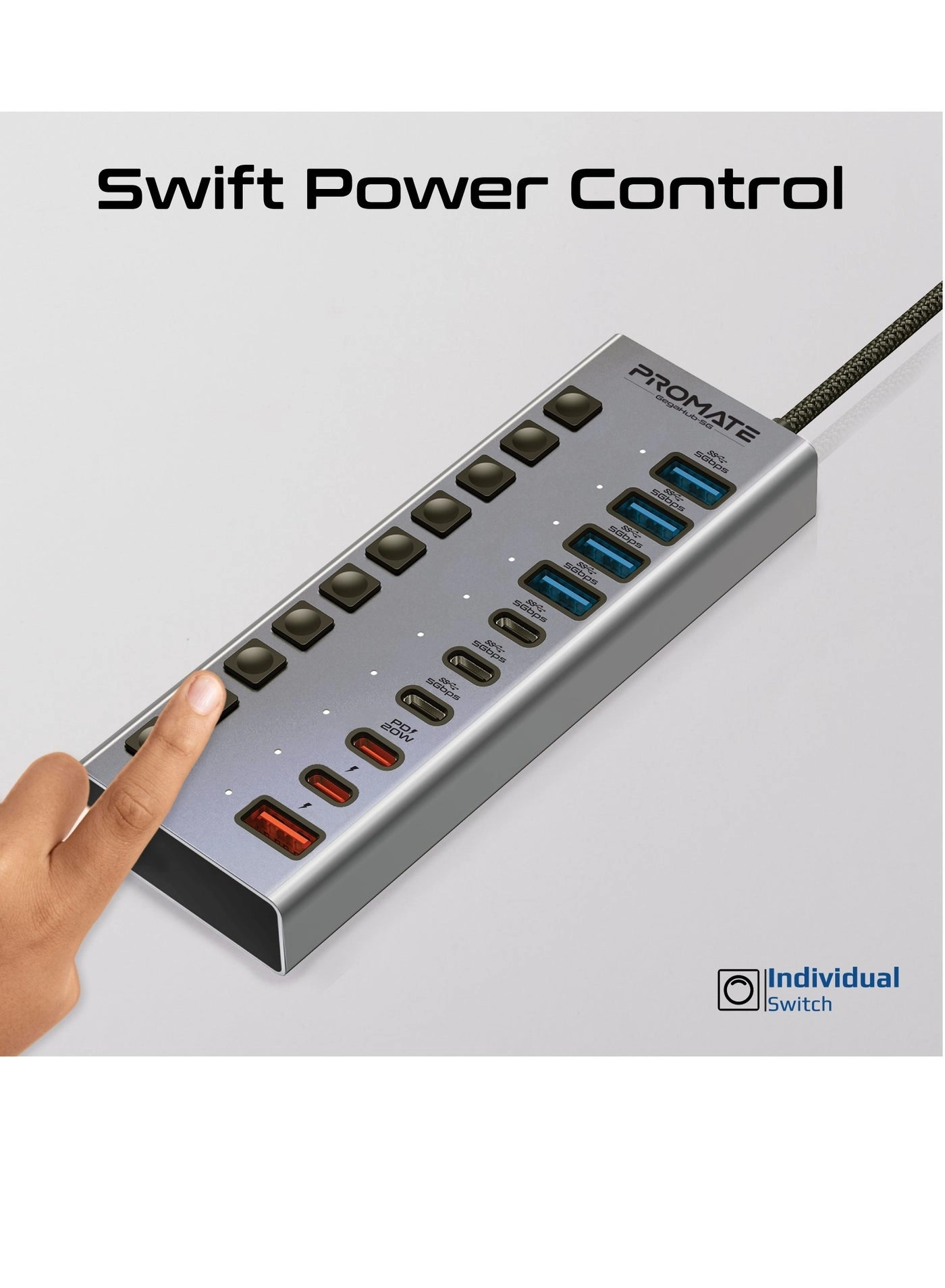 GegaHub-5G - 10 In 1 20W USB-C PD