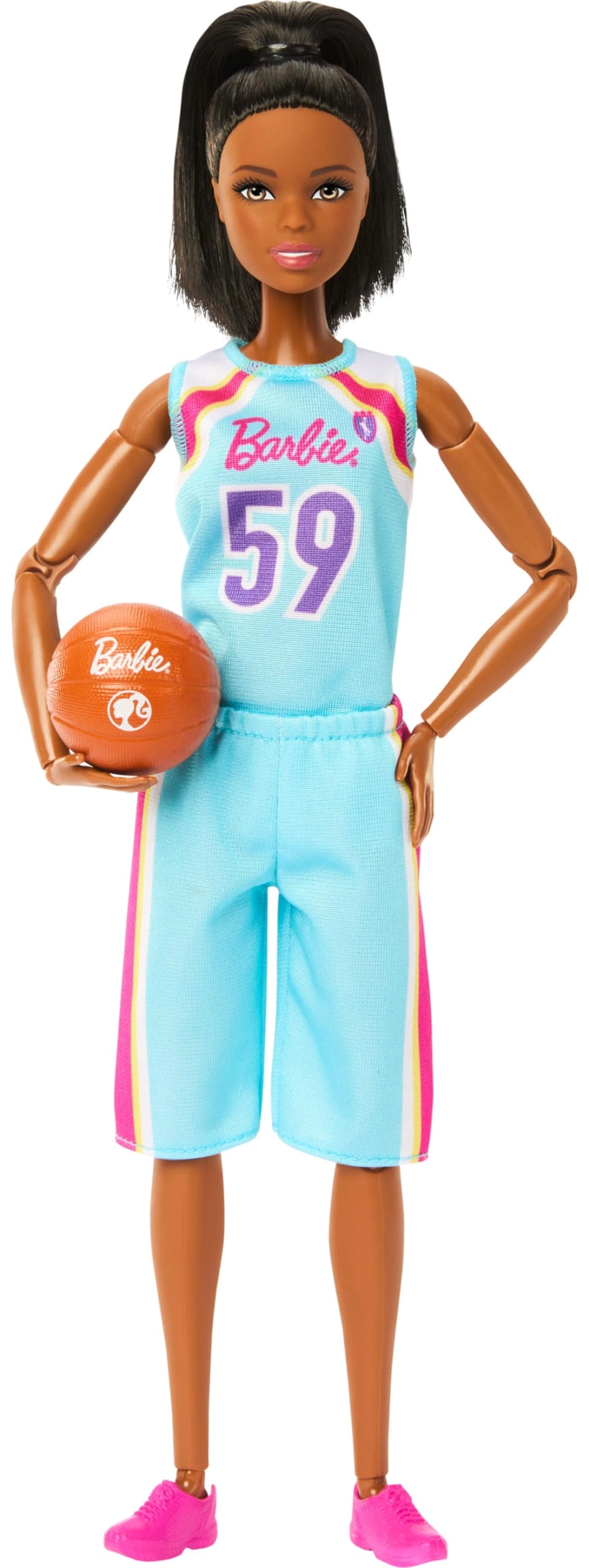 Barbie Made to Move Basketball Player - Brunette 22 Bendable Joints Ages 3+