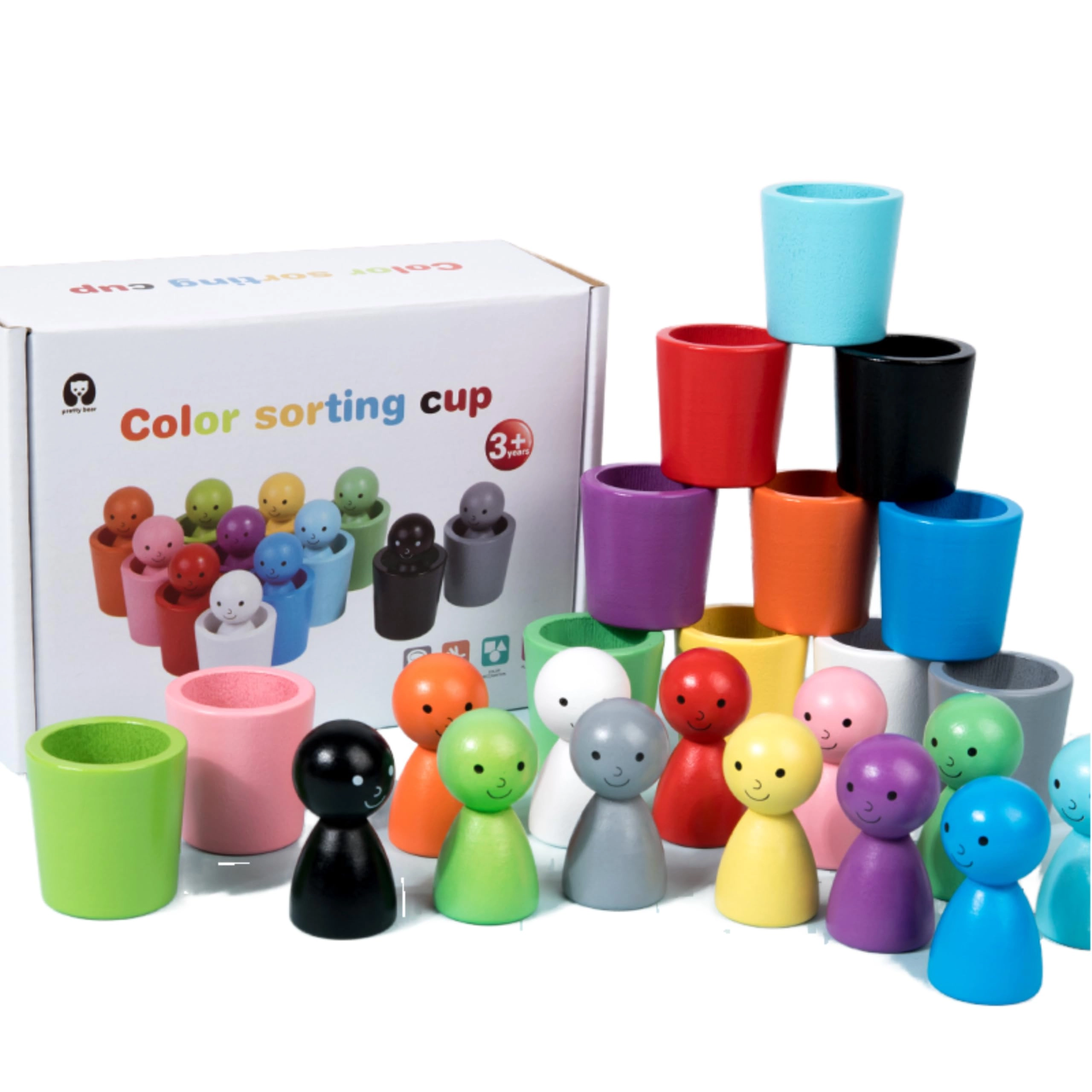 Colour sorting cup - 3 years and up
