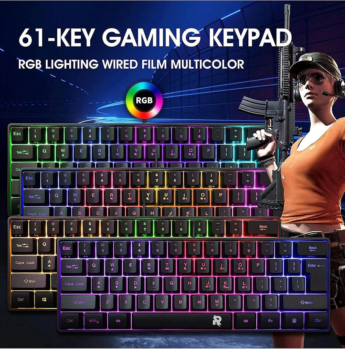 60% Wired Gaming Keyboard