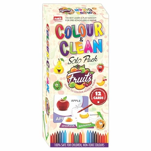 Color & Clean Flash Cards - 3 Years and Above 14 pieces