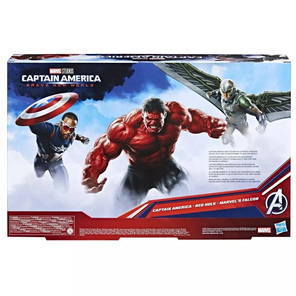 Captain America Brave New World Titan Hero Series - Marvel's Falcon + Captain America + Red Hulk (F92955L00) 3 pcs