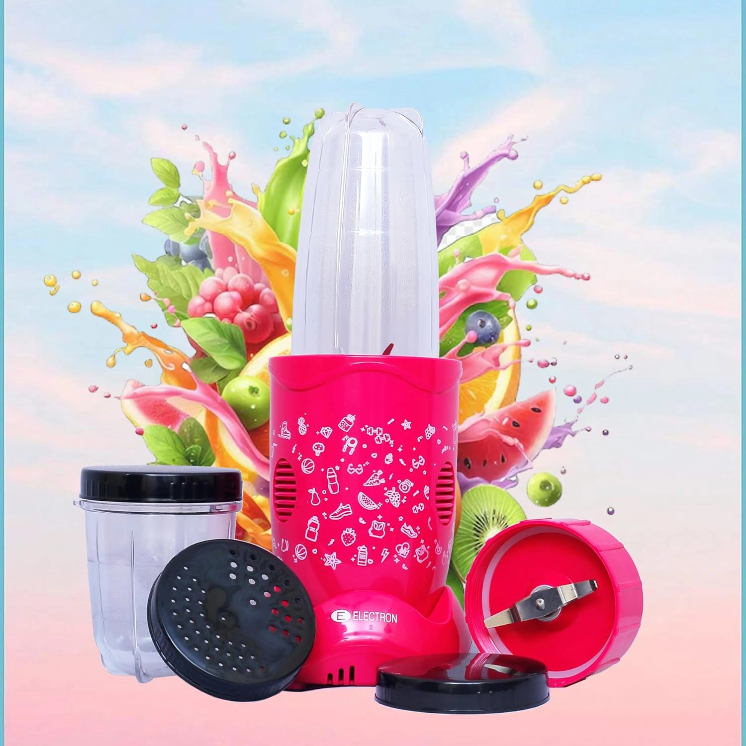 NutriBoost Power Blender - Smoothie Maker SS Blades pink