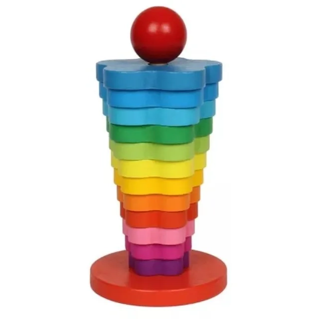 Rainbow Stacking Tower - 3 + 3Pc