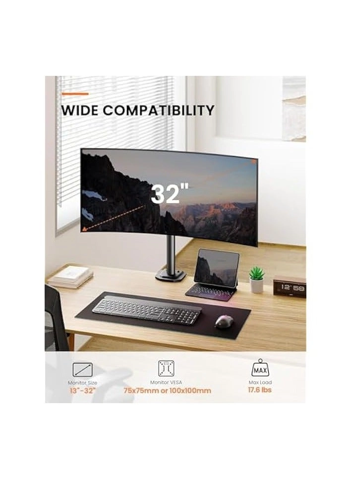 Monitor Mount Arm - Single 20 to 32 inches 75x75mm and 100x100mm