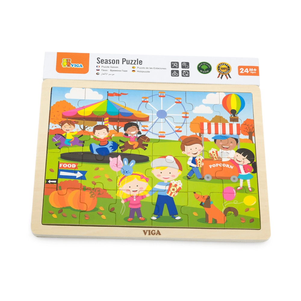 VIGA Autumn Wooden Puzzle (29464294-51271) - 24 pcs