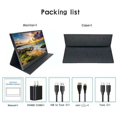 Portable Monitor - 1080P 15.6 Inch