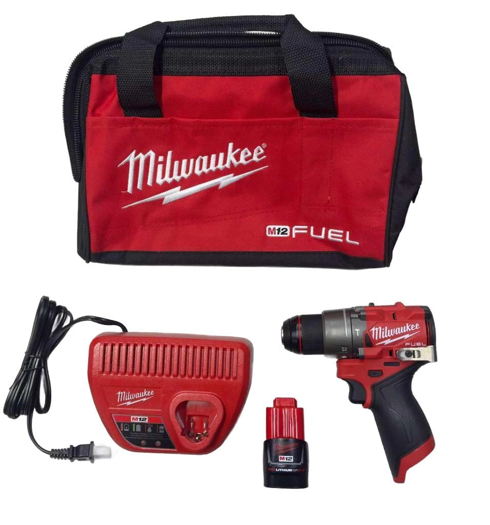 Milwaukee Electric M12 Fuel 1/2 Hammer Drill/Driver - 400 in-lbs KIT