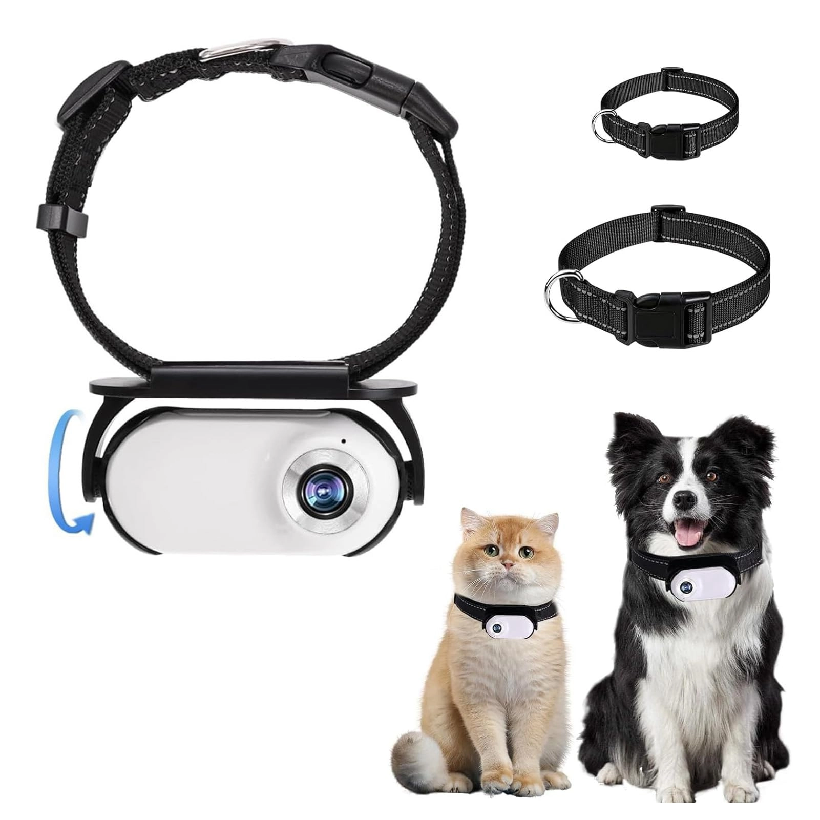 ASHATA Pet Collar Camera
