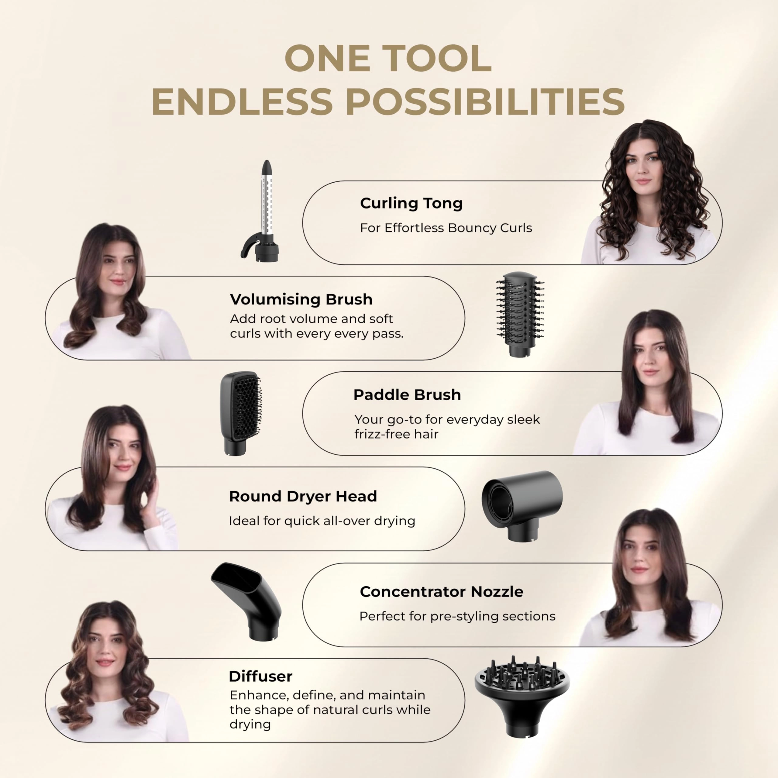 Multi Styler - 6-in-1 1200W Purple