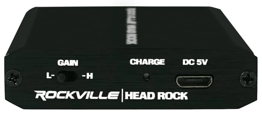 HeadRock - Battery Powered Rechargeable Personal Headphone Amplifier Black