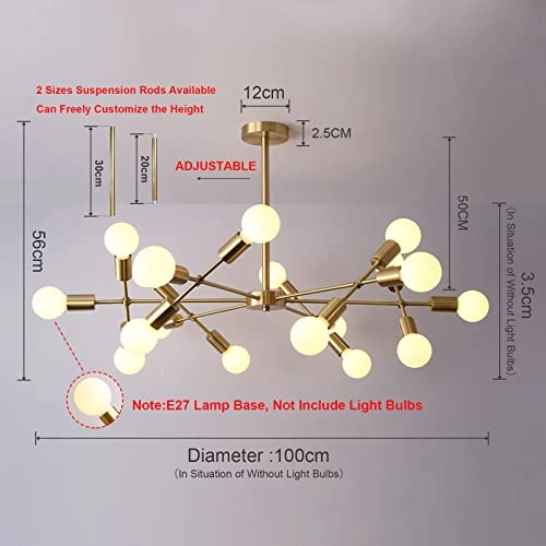 Sputnik Chandelier - 18 Bulb E27 100 cm