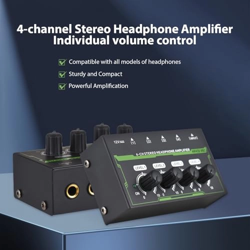 Headphone Amplifier - 4-channel stereo 6.35mm