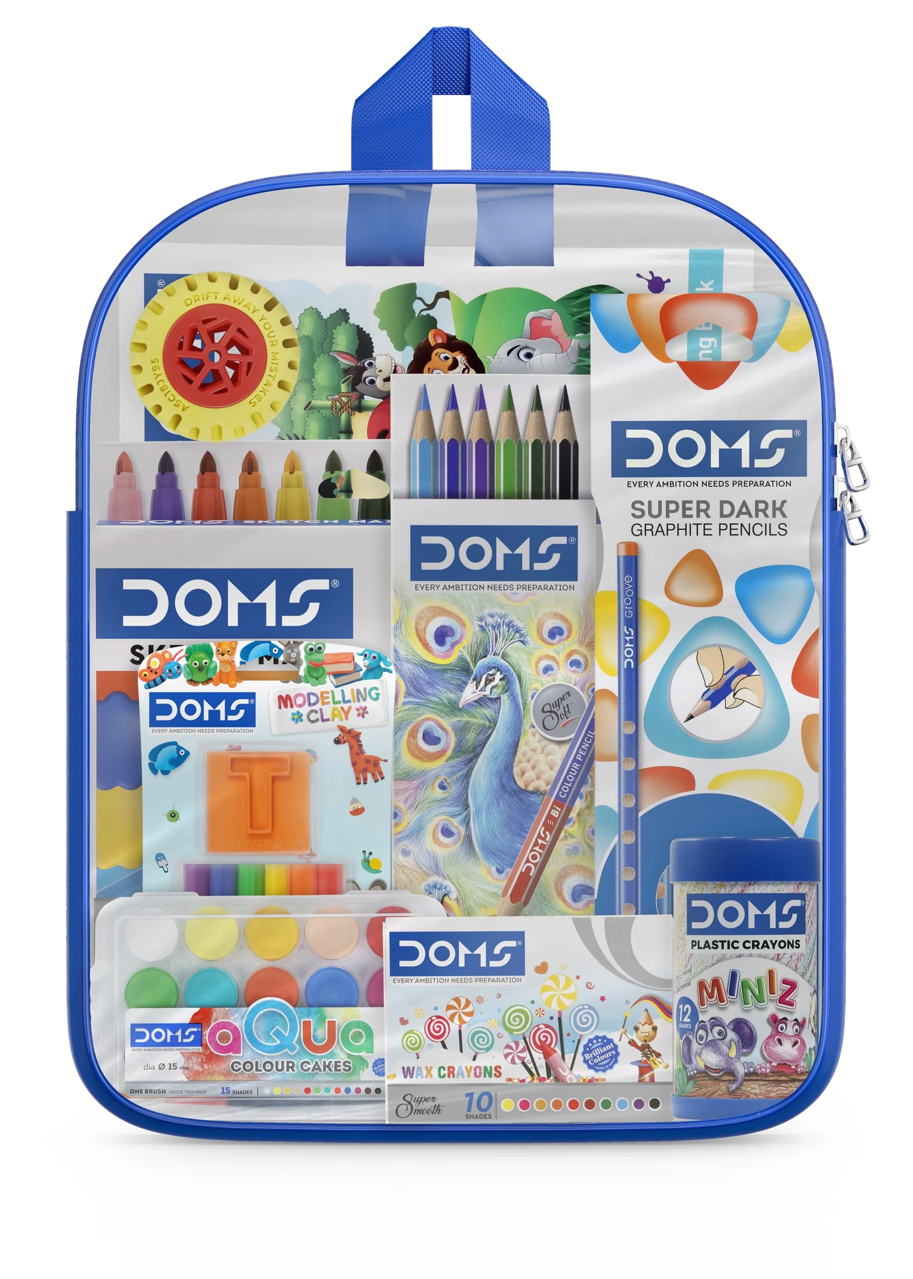 DOMS INDUSTRIES LIMITED, J-19, G.I.D.C., UMERGAON, 396171, DIST. VALSAD, GUJRAT, INDIA, DOMS Industries Junior Art Kit - 8 Pieces