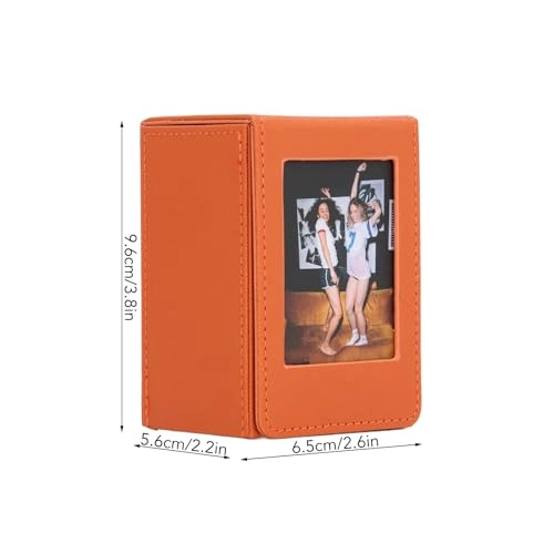 Mini Photo Frame Case - 3 Inch 50 Sheets PU Leather