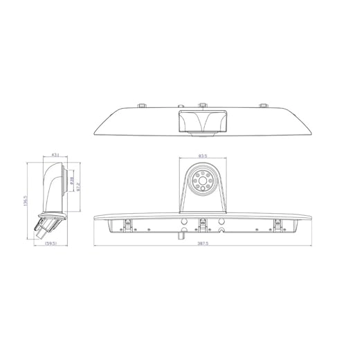 Car Reversing Camera - Night Vision + 7'' Monitor