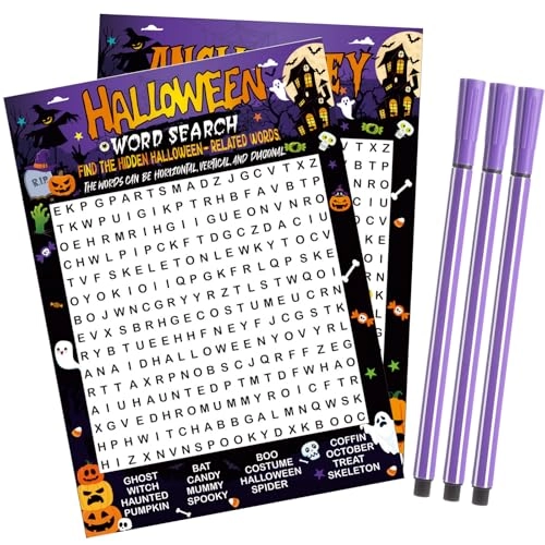 Halloween Word Search Game Card Set - 41 6 years and up English