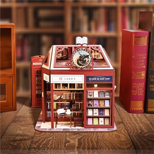 DIY Miniature Dollhouse Kit - Street View Bookstore