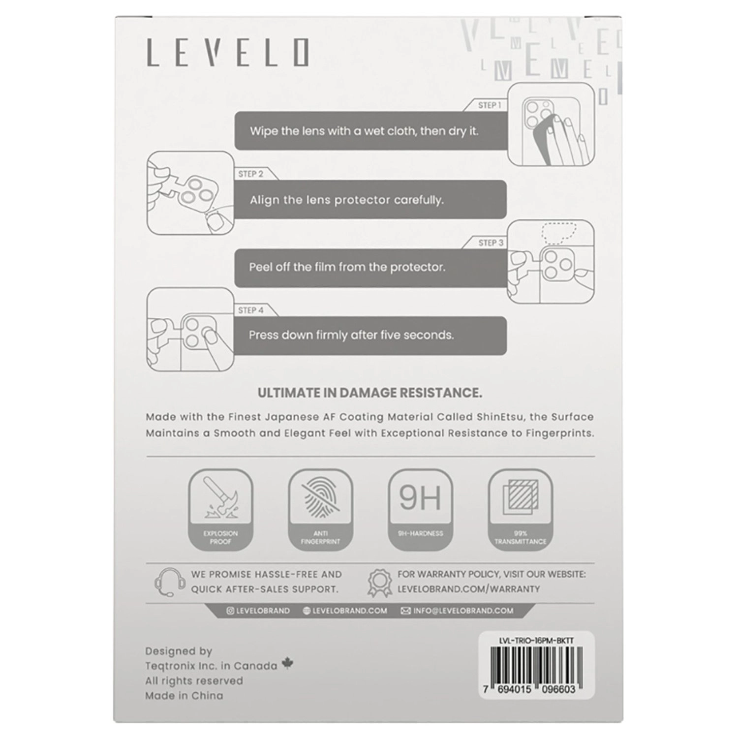 Anti-Fingerprint Glass Camera Lens Protector for iPhone 16 Pro / iPhone 16 Pro Max