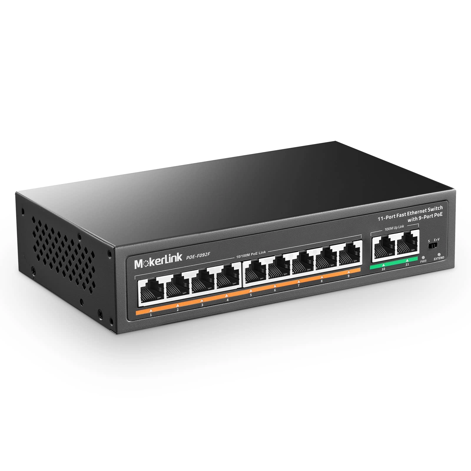 MokerLink 9 POE + 2 FE - 11-ports