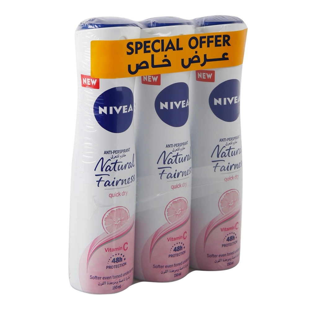 Natural Faurness Anti-Perspirant Deodorant - 3 x 150 ml