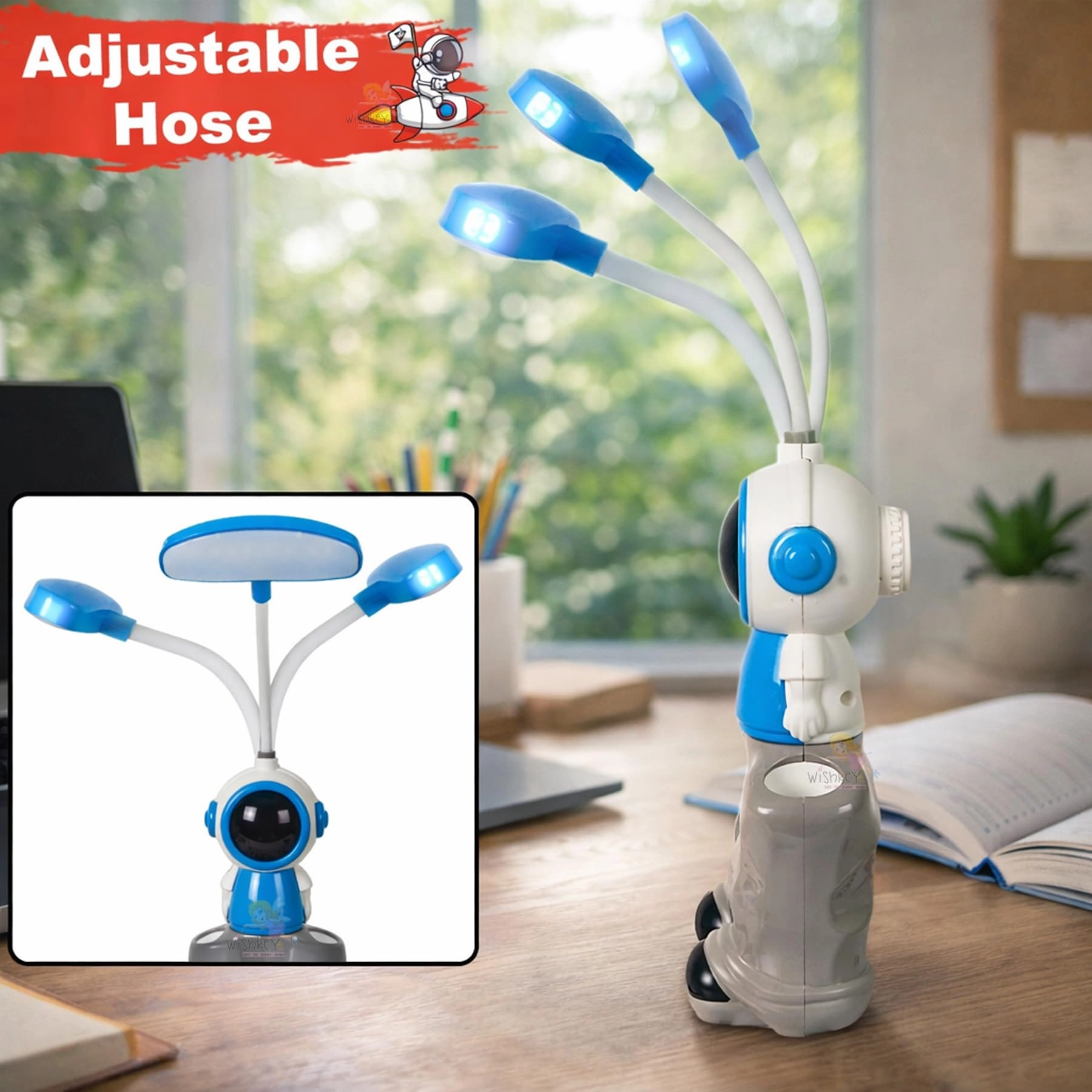 3-in-1 LED Desk Lamp - Astronaut Theme Rechargeable