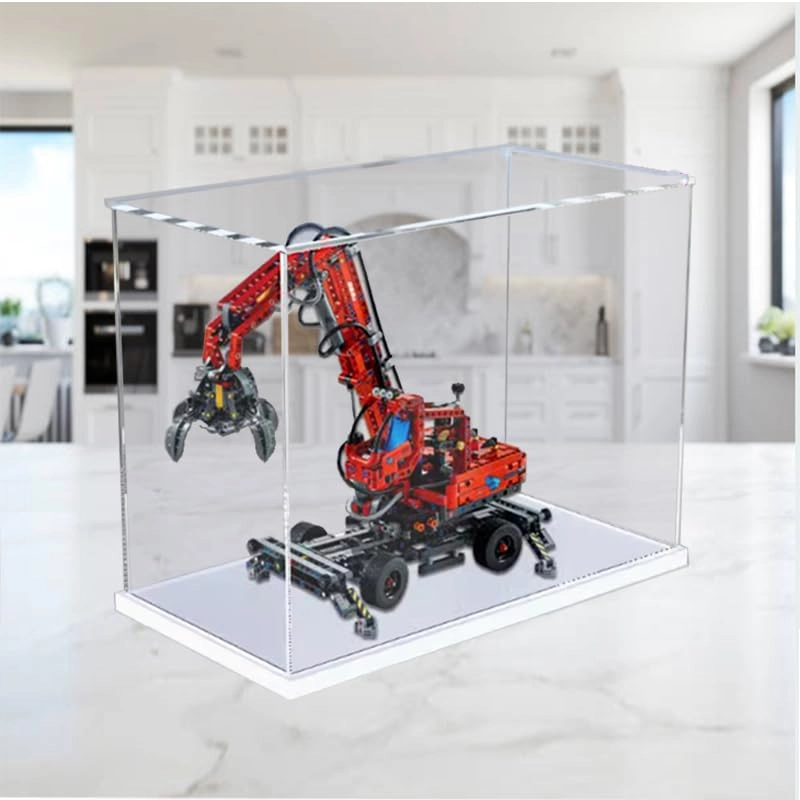 Acrylic Display Case (42144) - White Bottom Transparent