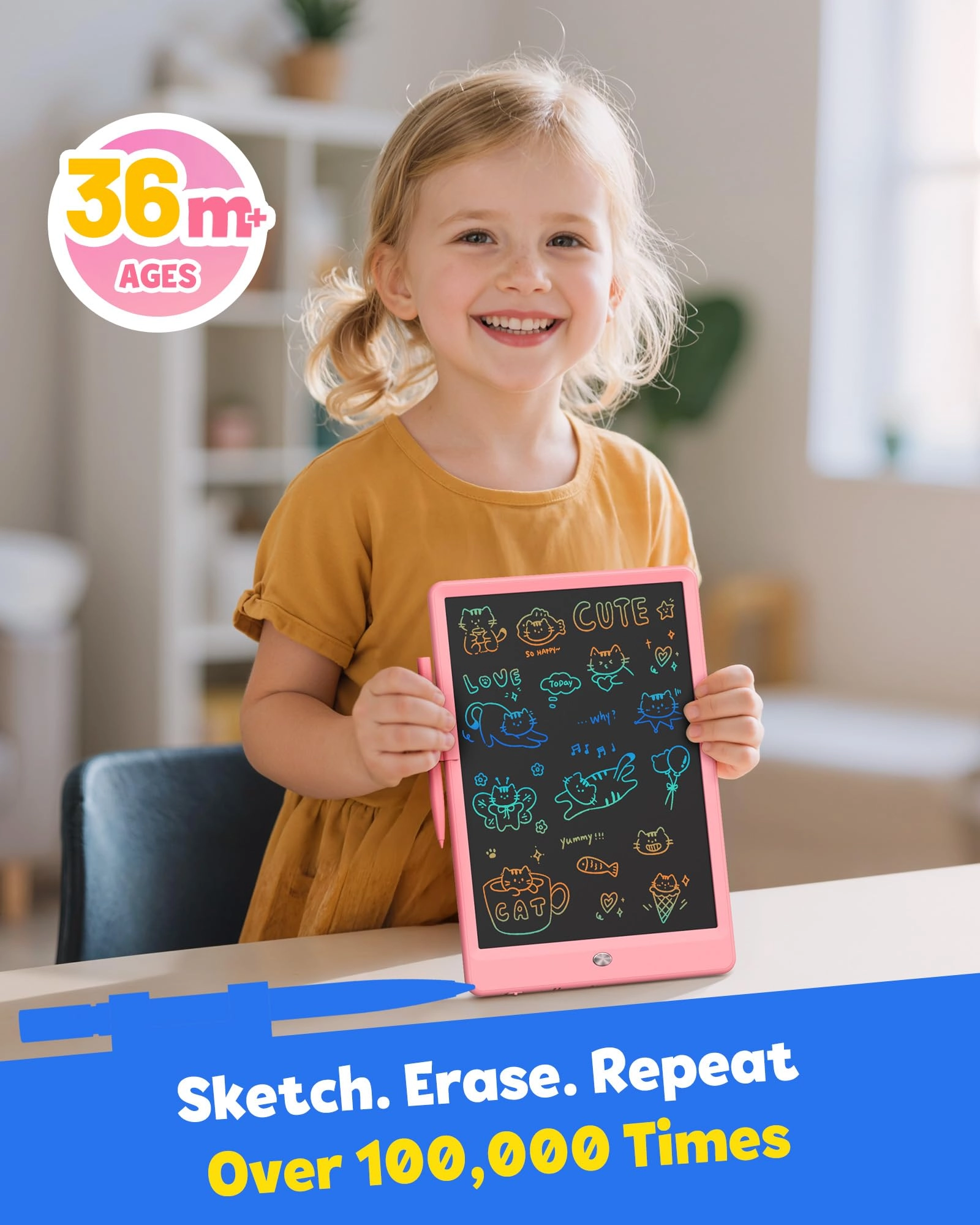 LCD Writing Tablet - 3+ years 2 pcs