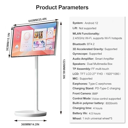 Portable Smart TV - 1080p 4K 27 Inch