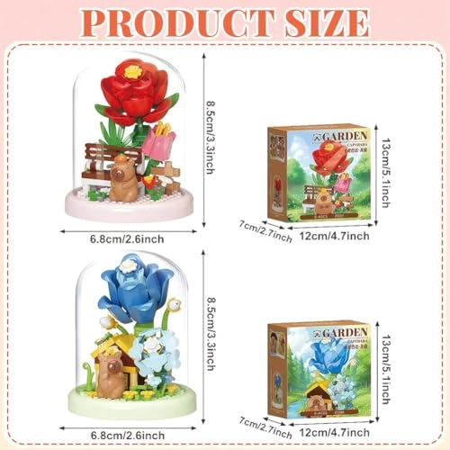 Capybara Flower Building Blocks - 2pcs