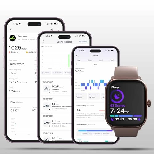 Health Smartwatch 4 - 1.85-inch AMOLED IP68 Waterproof 10+ Days Battery
