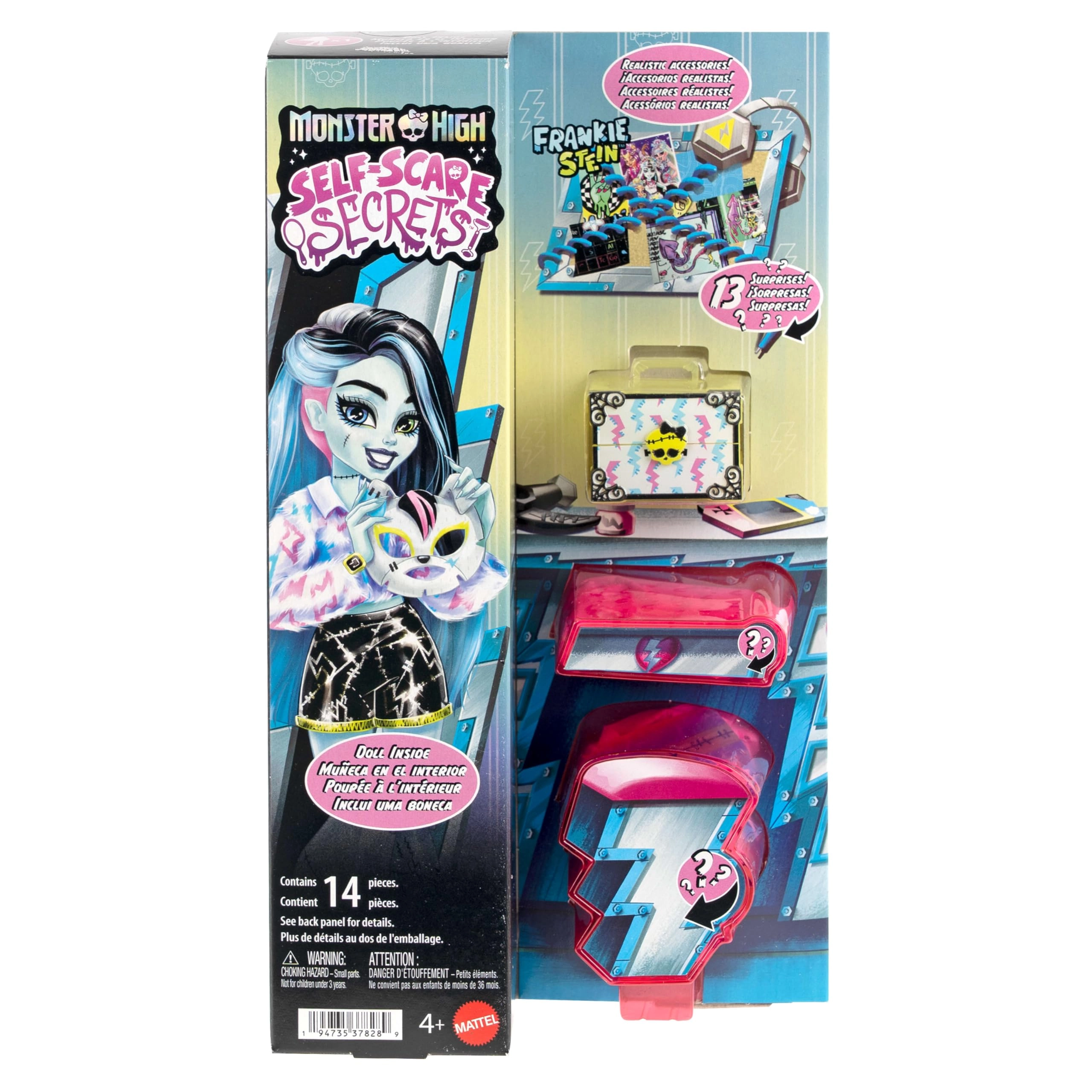 Mattel Frankie Stein Doll - Self-Scare Secrets 13 Accessories Ages 4+