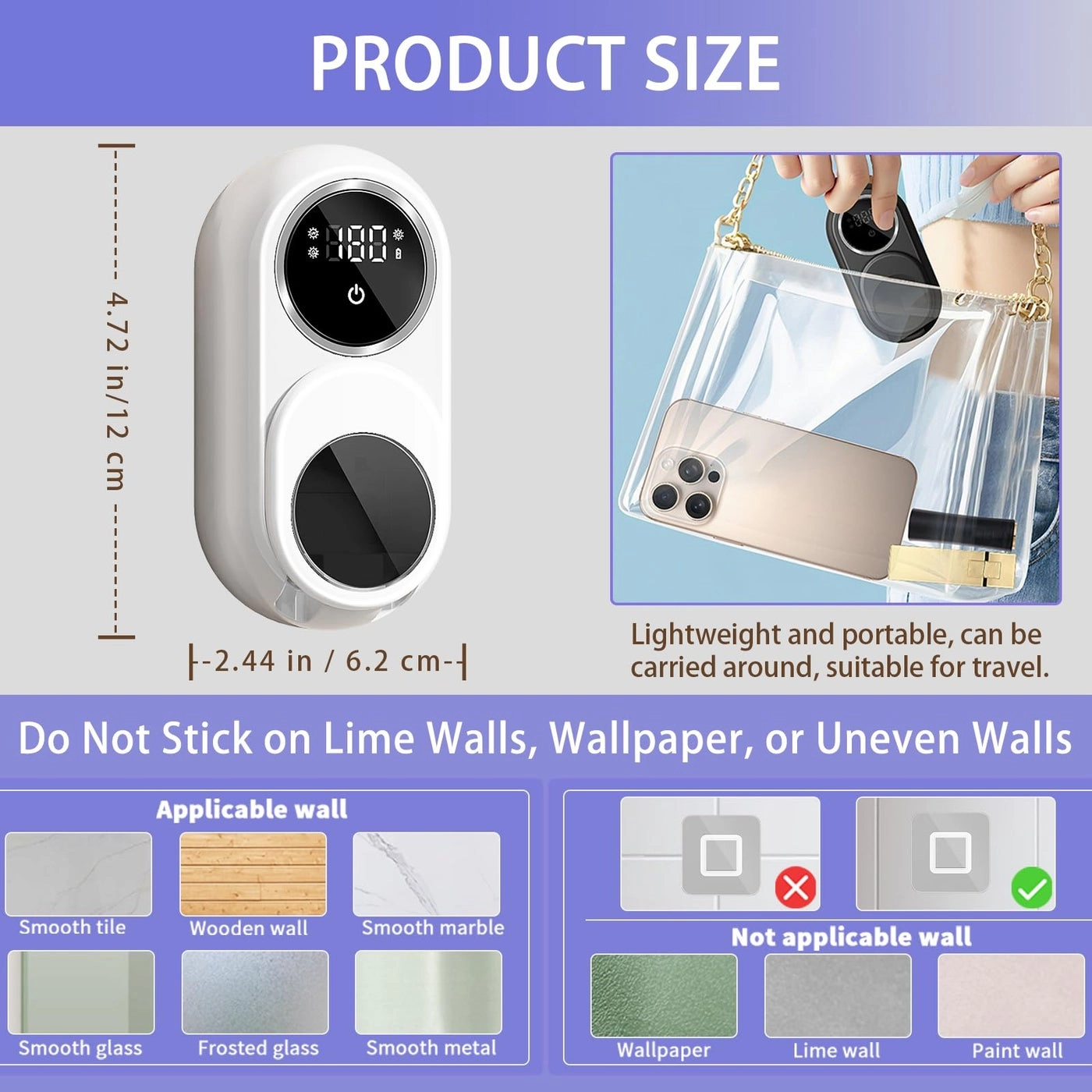 Wall Mounted Toothbrush Holder - 2 Toothbrush Slots