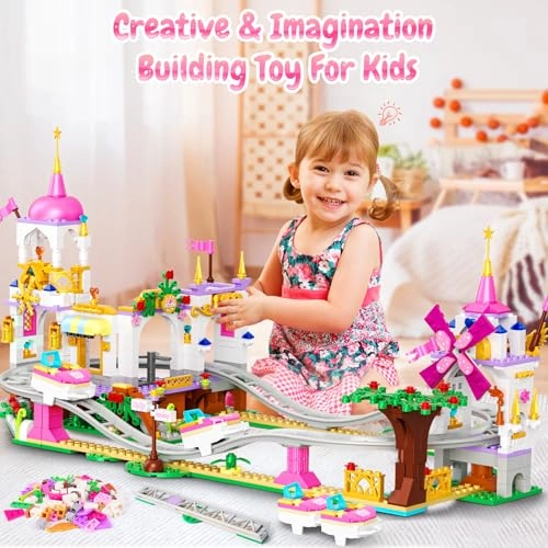 roller coaster building set - Pink ABS Plastic