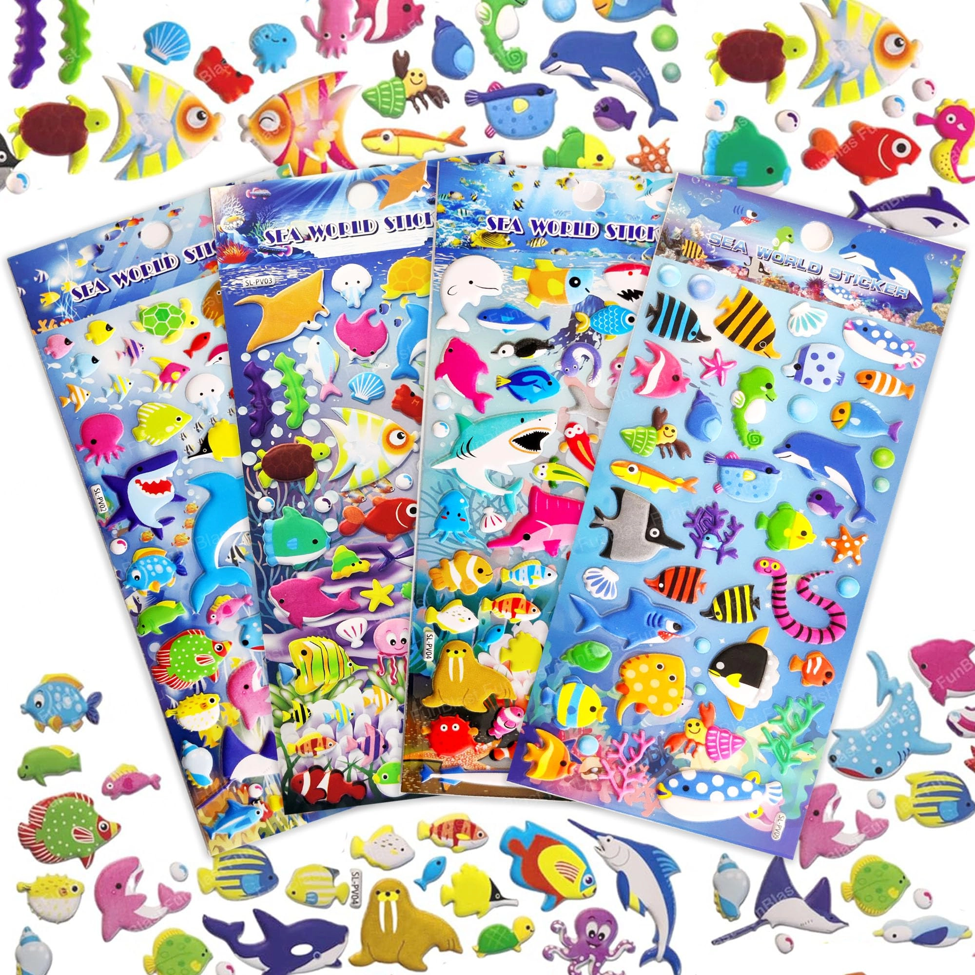 FunBlast Sea World Sticker Book 150 pcs