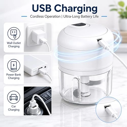 Electric Onion Chopper - 100ml 200ml 350ml 1200 mAh battery USB charging