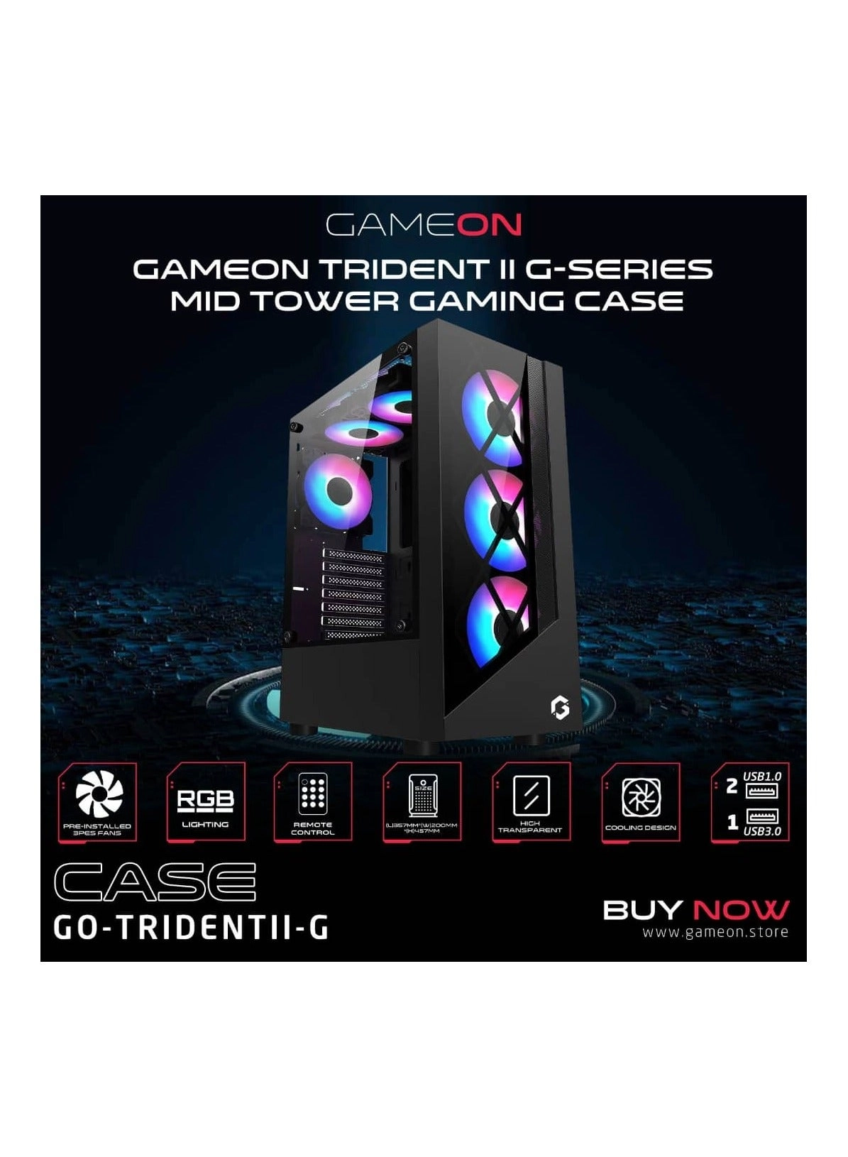 TRIDENT II - Tempered Glass Mid Tower