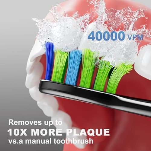 Sonic Electric Toothbrush - 40000VPM 5 Modes 4 Brush Heads
