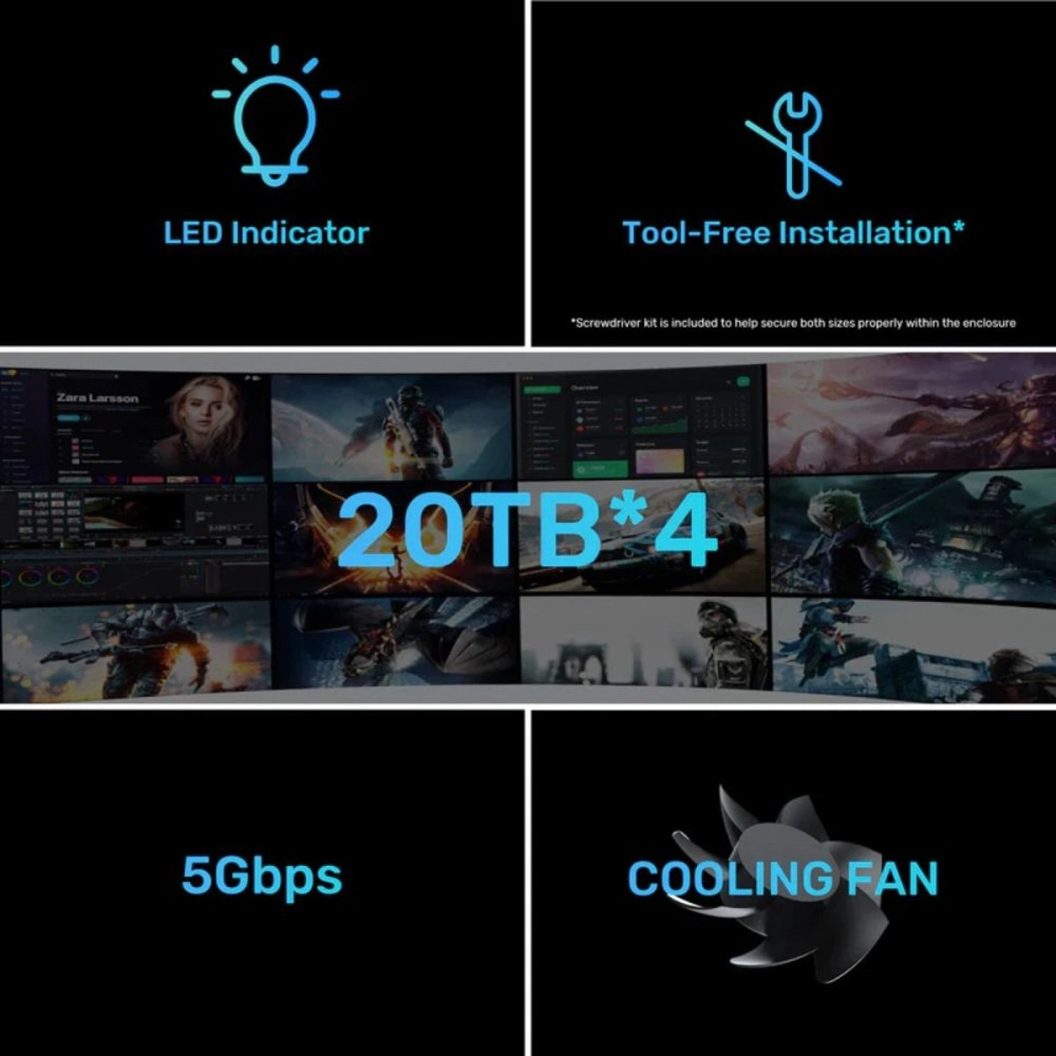 S1301AGY01-UK - USB 5 Gbps SATA eSATA 2.5” 3.5”