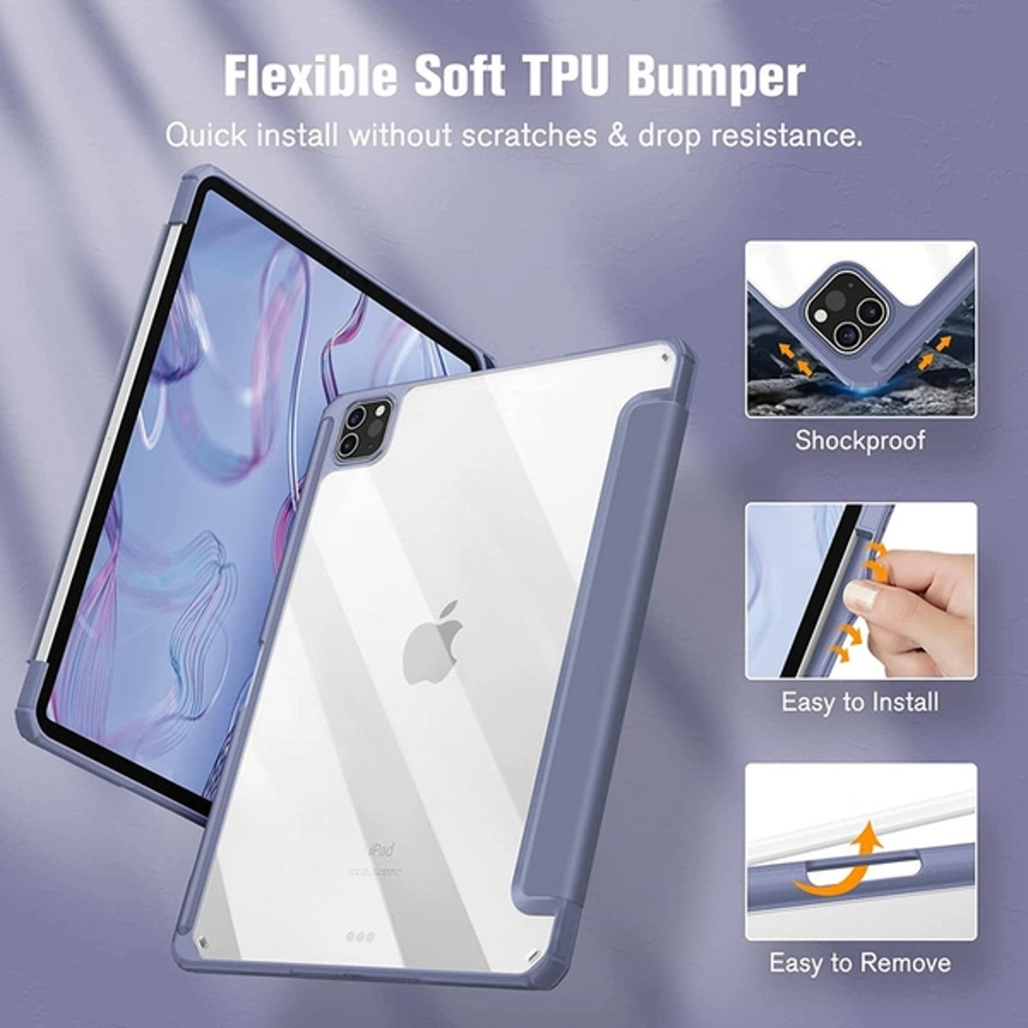 Magnetic Case with Screen Protector for iPad Pro