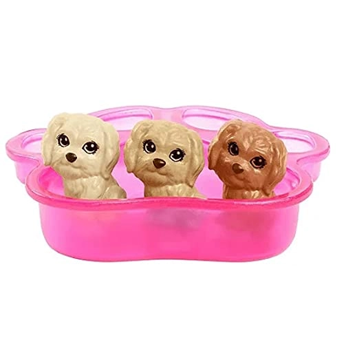 Barbie Newborn Pups playset - Brunette 3 Puppies Color-Change Ages 3+