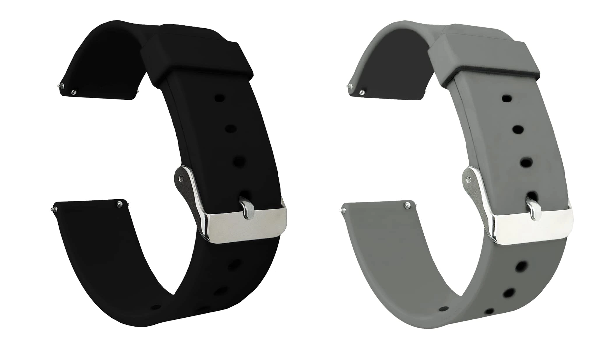 2 Pack 20mm Silicone Watch Band for Sekonda Motion