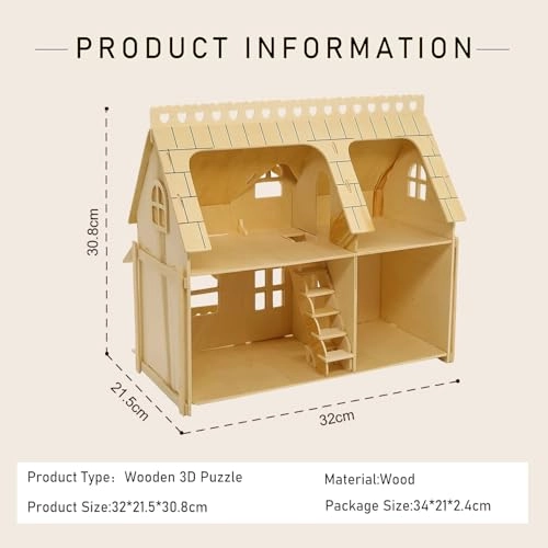 3D Wooden Puzzle House
