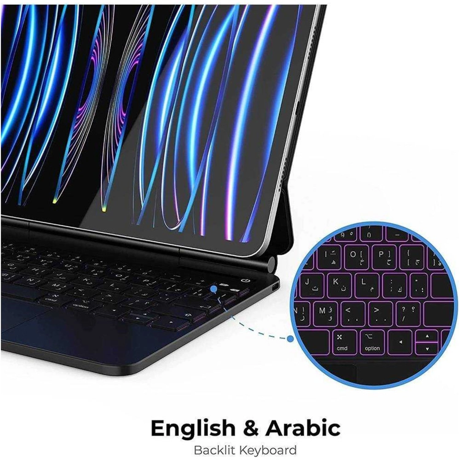 Keyboard Folio Case with Built-In Touchpad for iPad A16 11-inch / 10.9-inch