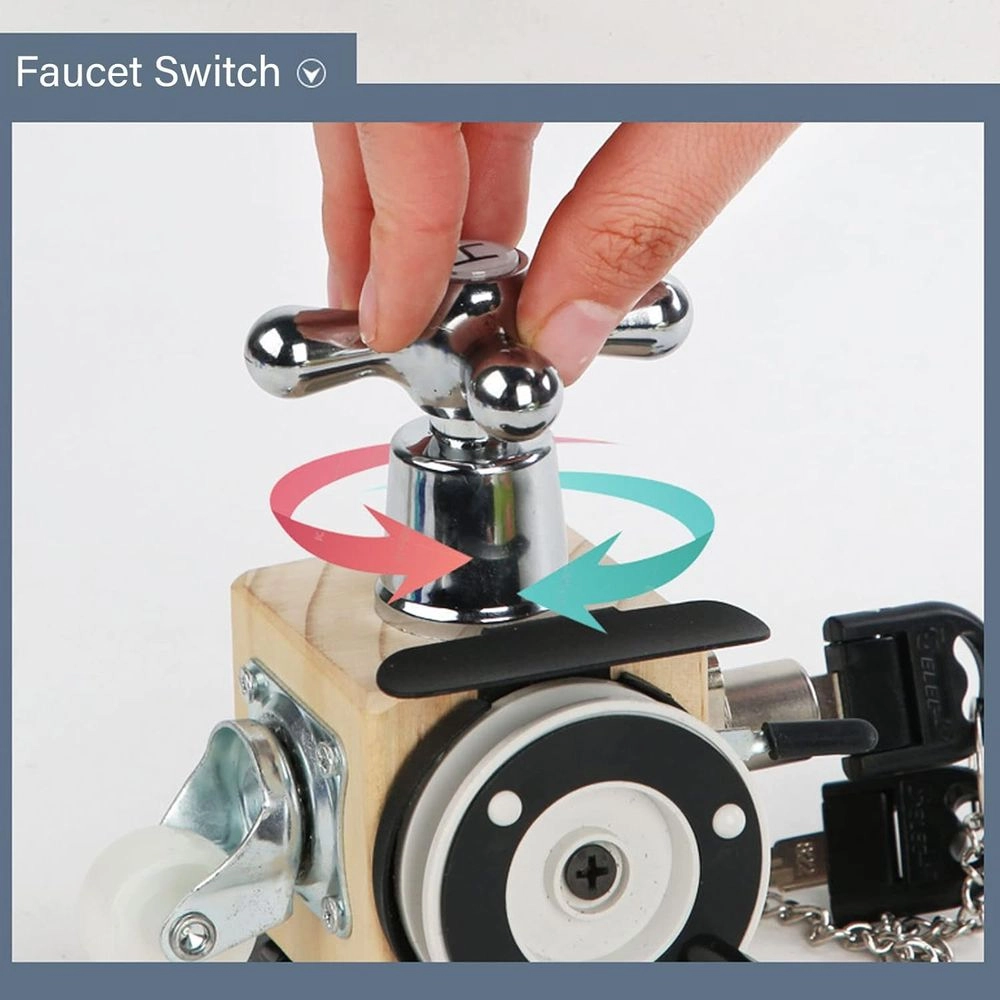 Wooden Sensory Busy Cube - Suitable for 2 years and above