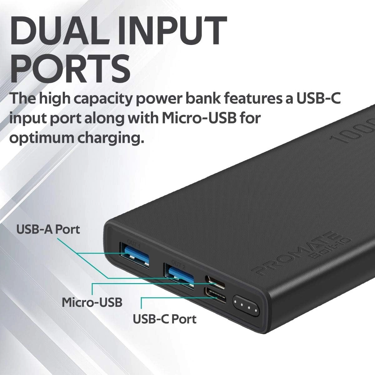 Bolt-10Pro - 10000mAh Fast charging Dual USB-A USB-C