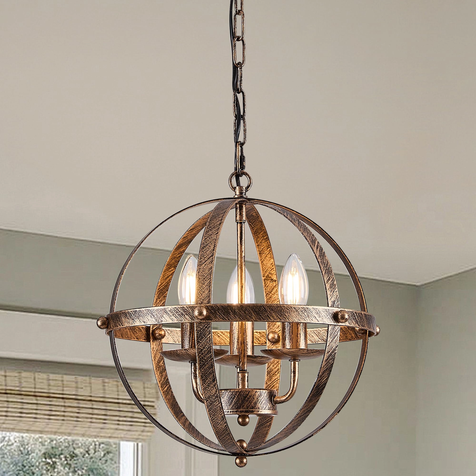 Ganeed Ceiling Pendant Light - 3-Lights Semi Flush Mount