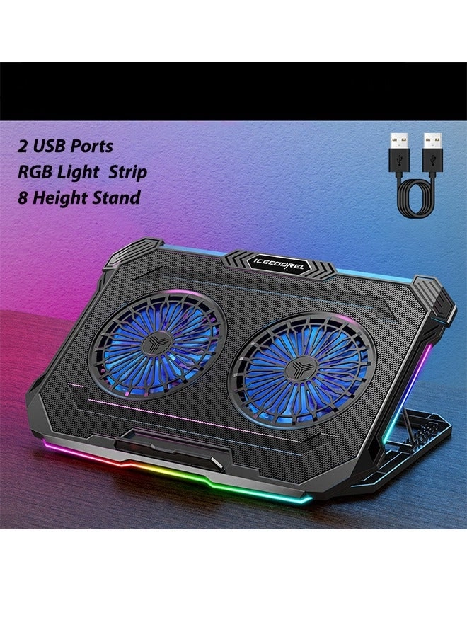 ICE COOREL RGB Laptop Cooling Pad - 2 17.3 Inch