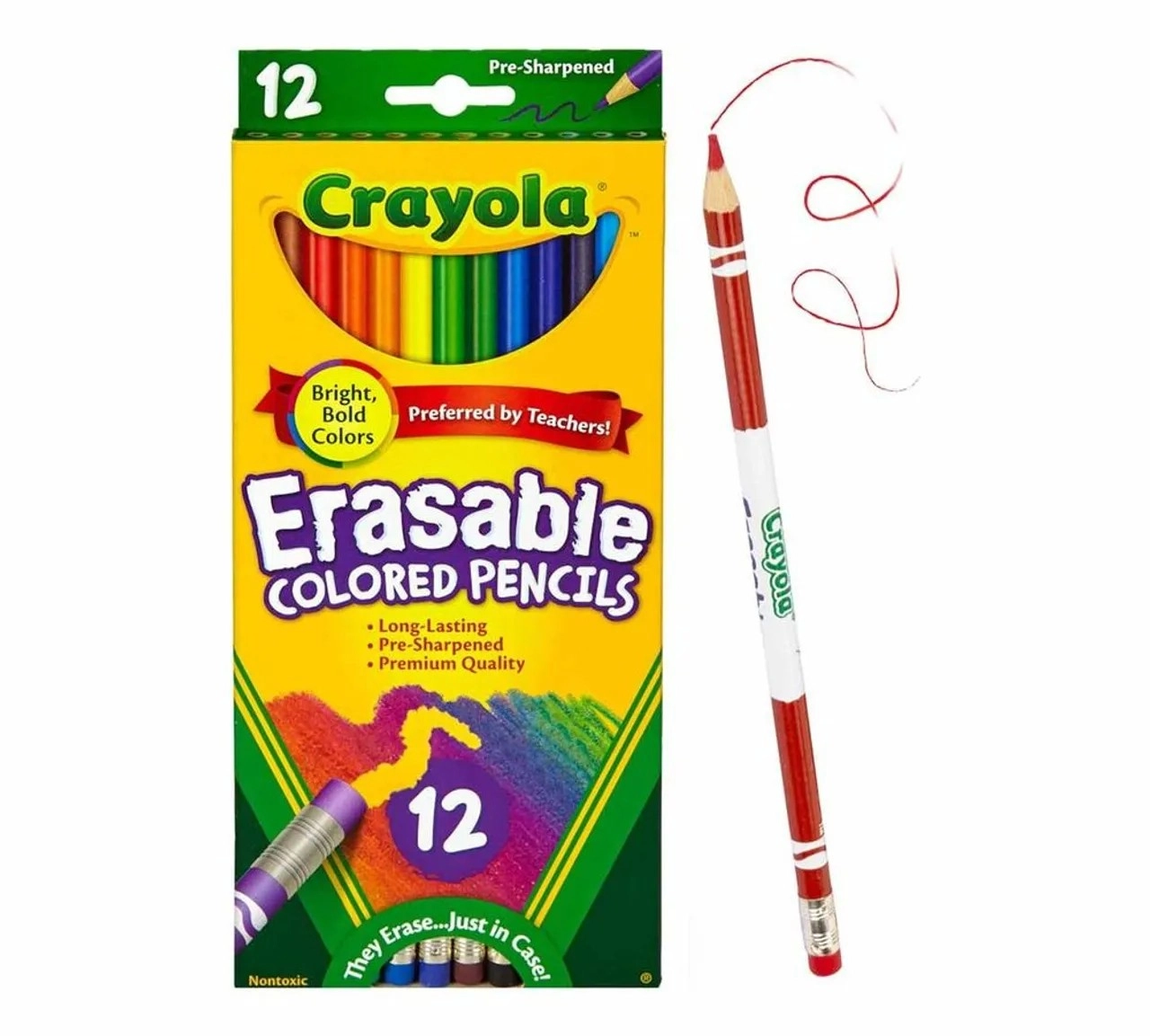 Erasable Colored Pencils - 12 Pcs