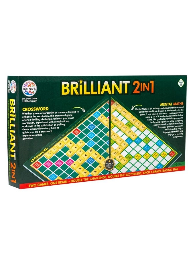 Prem Ratna Toys Brilliant 2 in 1 - Crossword & Mental Maths